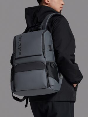 Arctic Hunter B00532 (Grey) Laptop Casual Multi-Function Oxford Waterproof Backpack Bag