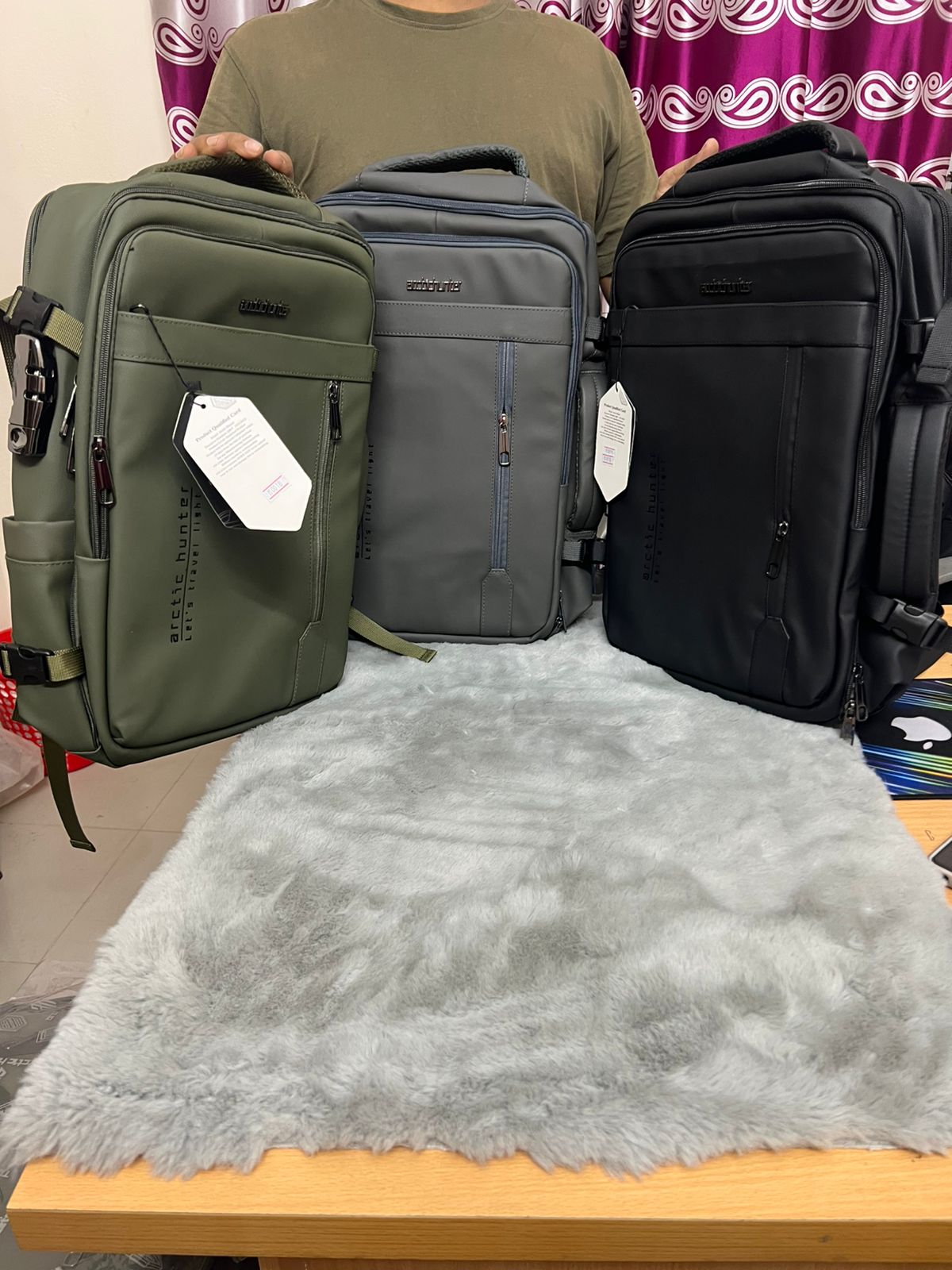 Arctic Hunter B00018 (Olive) Laptop Casual Multi-Function Oxford Waterproof Backpack Bag - Image 6