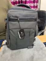 Arctic Hunter B00017 (Grey)(with black leather) Laptop Casual Travel Multi-Function Oxford Waterproof Backpack Bag