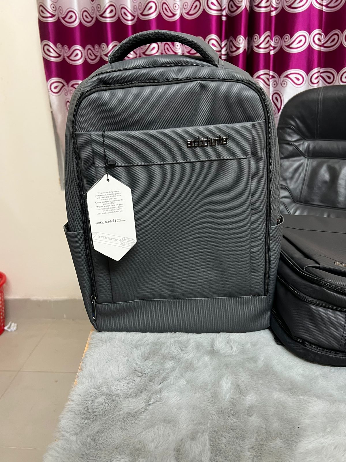 Arctic Hunter B00030 (Grey) Laptop Casual Waterproof Backpack Bag - Image 4