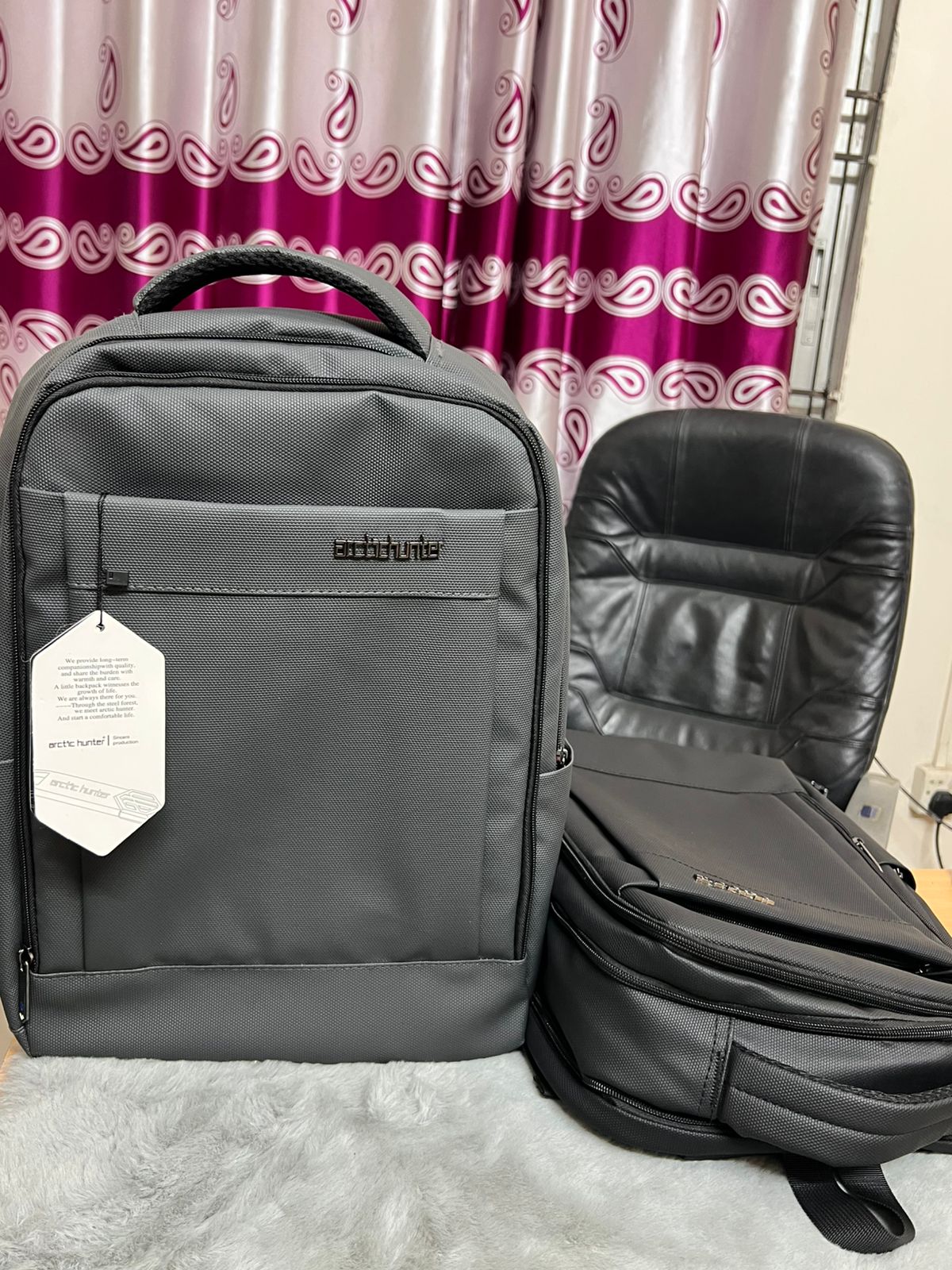 Arctic Hunter B00030 (Grey) Laptop Casual Waterproof Backpack Bag - Image 2