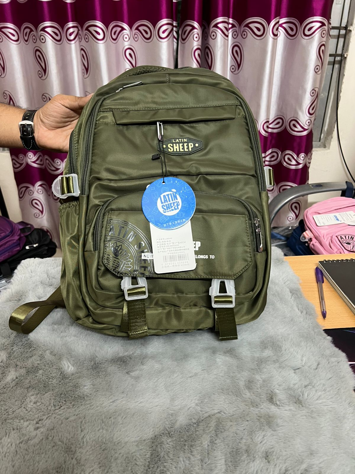 Latinsheep School bag for kids (Olive)